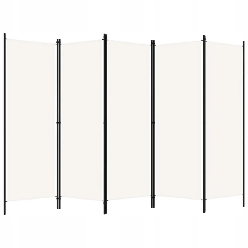 Parawan 5-panelowy, biały, 250 x 180 cm PATRZ OPIS!