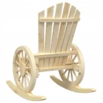 VidaXL Bujany fotel ogrodowy Adirondack z litego drewna jodłowego, biały 6
