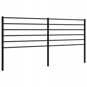 VidaXL Metalowe wezgłowie, zagłówek zastępczy, czarny 200 cm