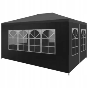 vidaXL Namiot imprezowy, Pawilon ogrodowy, 3 x 4 m, antracytowy