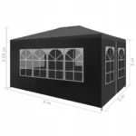 vidaXL Namiot imprezowy, Pawilon ogrodowy, 3 x 4 m, antracytowy 8