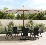 VidaXL Parasol ogrodowy na drewnianym słupku, piaskowy, 400x273 cm 2