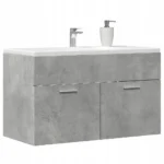 Vidaxl Szafka pod umywalkę, szarość betonu, 90x38,5x46 cm 2