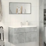 Vidaxl Szafka pod umywalkę, szarość betonu, 90x38,5x46 cm 3