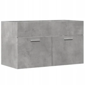 Vidaxl Szafka pod umywalkę, szarość betonu, 90x38,5x46 cm