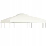 vidaXL Zadaszenie altany ogrodowej, 310 g/m², kremowe, 3x3 m