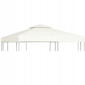 vidaXL Zadaszenie altany ogrodowej, 310 g/m², kremowe, 3x3 m