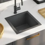 Zlewozmywak jednokomorowy VidaXL Kitchen stal czarny 10