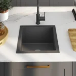 Zlewozmywak jednokomorowy VidaXL Kitchen stal czarny 12