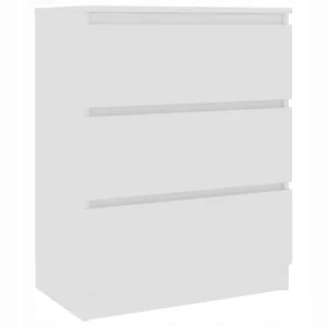 Komoda VidaXL 60 x 35 x 76cm biała, matowa, 3 szuflady