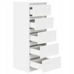 Komoda z szufladami VidaXL 37,5 x 35 x 99cm biały 5