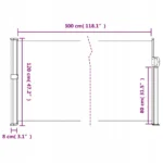 Markiza boczna VidaXL antracytowa 120x300 cm poliester 10