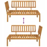 Narożna sofa ogrodowa z deseczek, lite drewno akacjowe 6