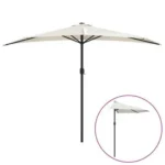 Parasol klasyczny VidaXL beżowy 300 x 223 cm 12