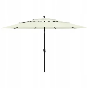 Parasol klasyczny VidaXL biały 350 x 260 cm