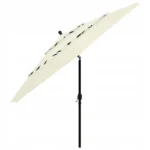 Parasol klasyczny VidaXL biały 350 x 260 cm 4