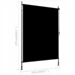 Roleta zaciemniające VidaXL 150 cm x 270 cm 6