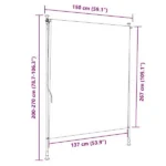 Roleta zaciemniające VidaXL 150 cm x 270 cm 8