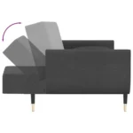 VidaXL 2-osobowa kanapa z 2 poduszkami, ciemnoszara, aksamitna 220 x 84,5cm 5