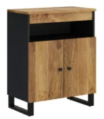 vidaXL Komoda dwudrzwiowa, 60x33x75 cm Drewno lite Mango