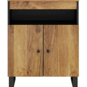 vidaXL Komoda dwudrzwiowa, 60x33x75 cm Drewno lite Mango 2