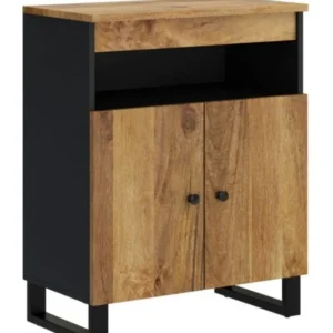 vidaXL Komoda dwudrzwiowa, 60x33x75 cm Drewno lite Mango