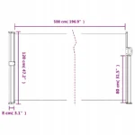 VidaXL Markiza tarasowa 500 x 120 cm beżowy 10