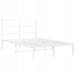 VidaXL Metalowa rama łóżka z wezgłowiem, biała, 120x200 cm PATRZ OPIS! 2