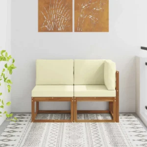 VidaXL Modułowa sofa na zewnątrz 2 Sztuki, zestaw kanapa ogrodowa, modułowa 2