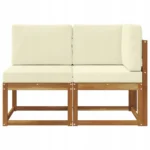 VidaXL Modułowa sofa na zewnątrz 2 Sztuki, zestaw kanapa ogrodowa, modułowa 3