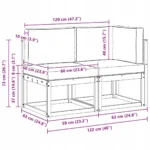 VidaXL Modułowa sofa na zewnątrz 2 Sztuki, zestaw kanapa ogrodowa, modułowa 9