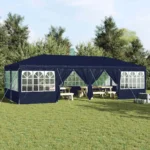 VidaXL Namiot Imprezowy Niebieski Wiata tworzywo sztuczne 800 x 400 x 266cm 2