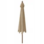 VidaXL Parasol ogrodowy na drewnianym słupku, beżowy, 400x273 cm 7