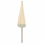 VidaXL Parasol plażowy Żółty i Biały Ø 205 x 209 cm Stal 2