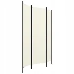 vidaXL Parawan 3-panelowy, biały, 150 x 180 cm 9