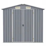 VidaXL Szopa ogrodowa, szara, 205x129x183 cm, stal 3