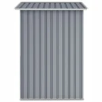 VidaXL Szopa ogrodowa, szara, 205x129x183 cm, stal 4