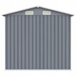 VidaXL Szopa ogrodowa, szara, 205x129x183 cm, stal 5