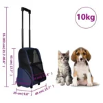 VidaXL Transporter dla psa niebieski uniwersalny 25 cm x 40 cm 53 cm 9
