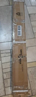 VidaXL Zwijana boczna markiza brązowa 117 x 300 cm czarny metal 10