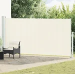 VidaXL Zwijana markiza boczna na taras, 180x500 cm, kremowa 2