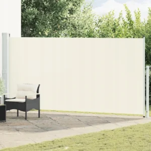 VidaXL Zwijana markiza boczna na taras, 180x500 cm, kremowa 2